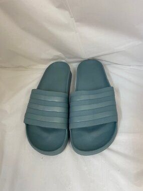 Adidas Women's Adilette Aqua Slides/Sandals in Blue/Green, size 8